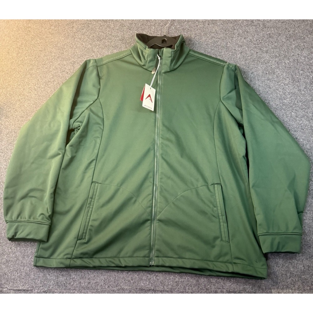 Antigua Women's 2XL Revolve Full-Zip‎ Softshell Jacket in Dark Green